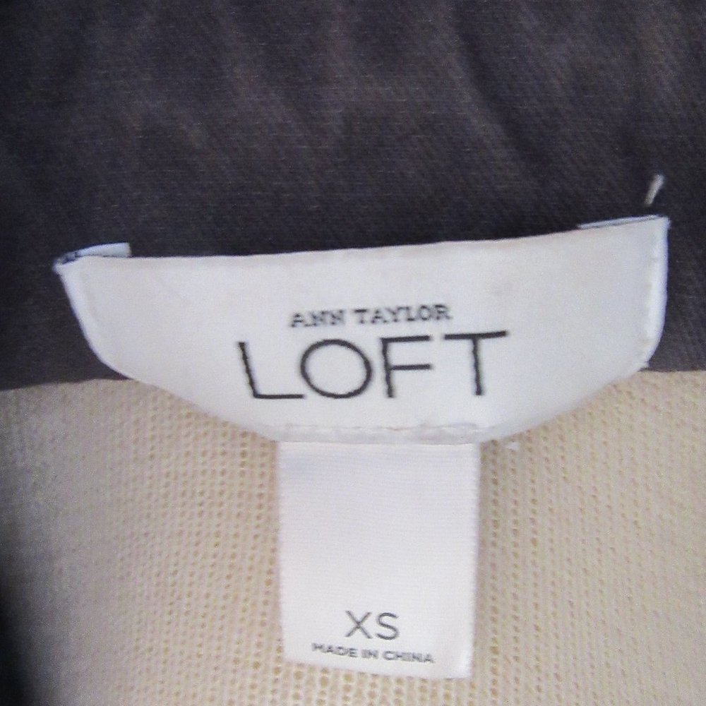 Loft Long Gray Fully Lined Adjustable Ruffle Coll… - image 6